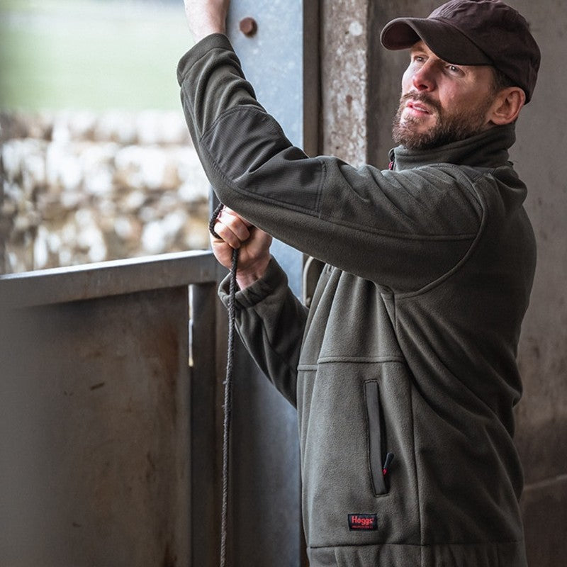 Hoggs of Fife Green King II 1/4 Zip Bonded Fleece  | Cluny Country 